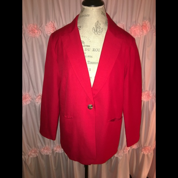 Dress Barn Jackets & Coats Vintage 98s Red Dressbarn Blazer Poshmark